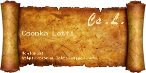 Csonka Lotti névjegykártya